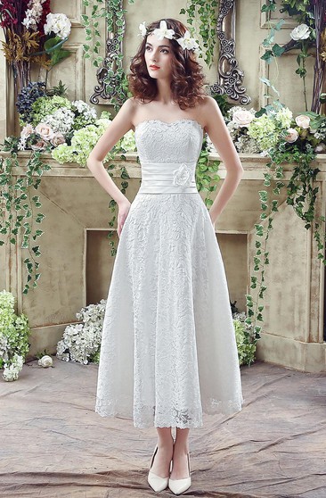 tea length casual wedding dresses